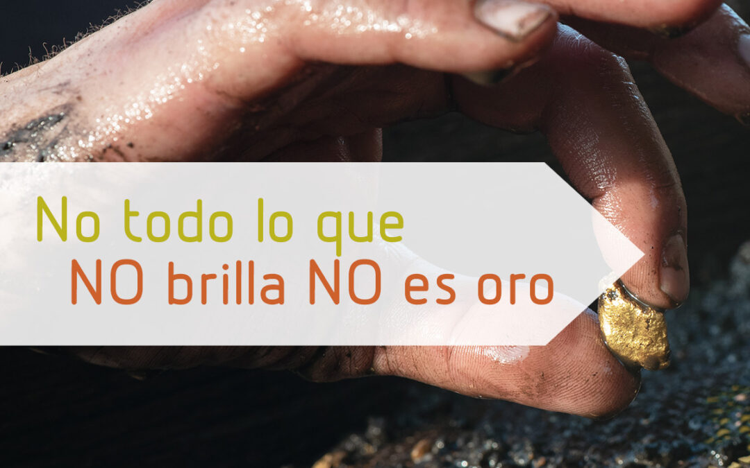No todo lo que NO brilla NO es oro