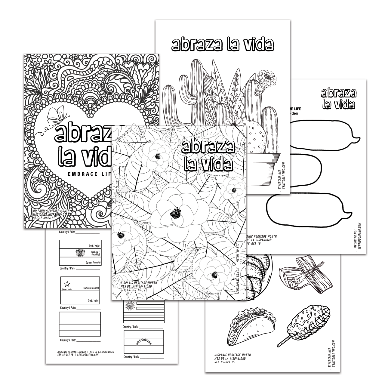 2026-square-coloring-pages Hispanic Heritage Coloring Sheets 2026